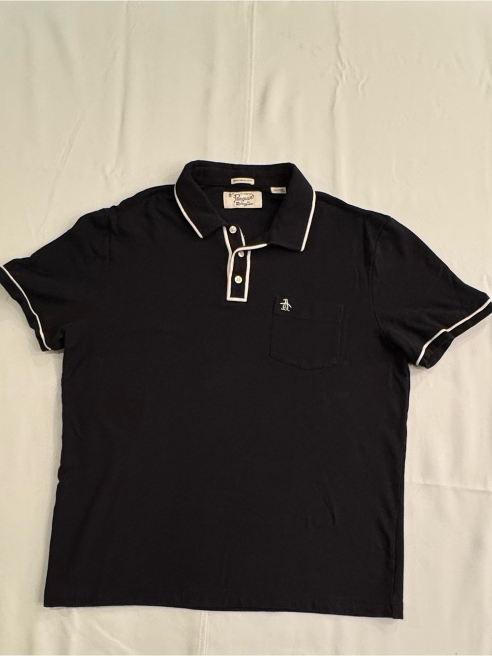 Munsingwear Original Penguin Black Polo with White Trim